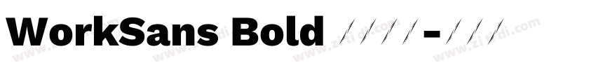 WorkSans Bold 字体下载字体转换